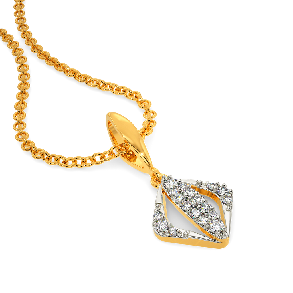 Edgy Buoyant Diamond Pendants