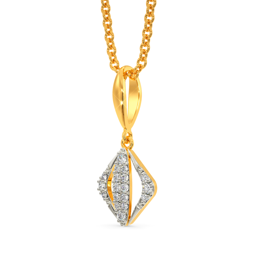 Edgy Buoyant Diamond Pendants
