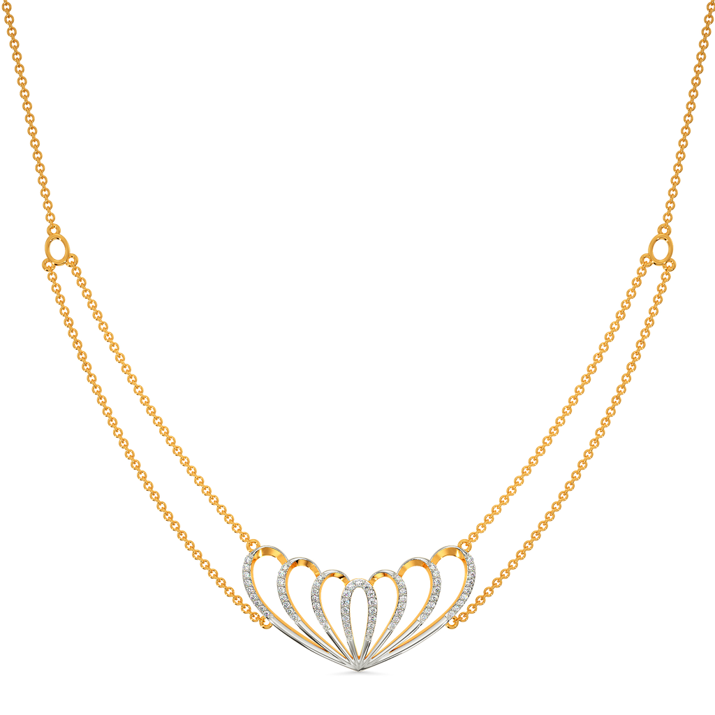 Dramatic Bounce Diamond Necklaces