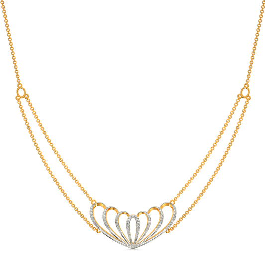 Dramatic Bounce Diamond Necklaces
