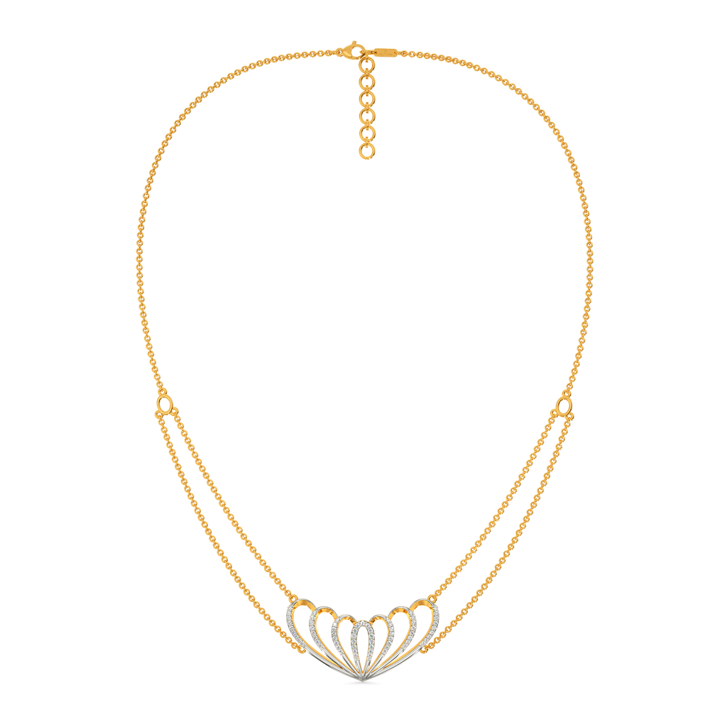 Dramatic Bounce Diamond Necklaces