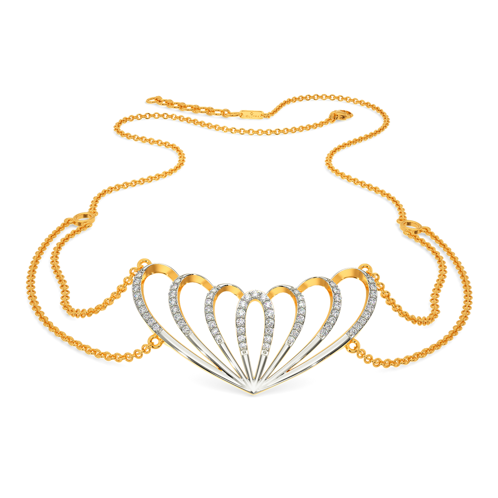 Dramatic Bounce Diamond Necklaces