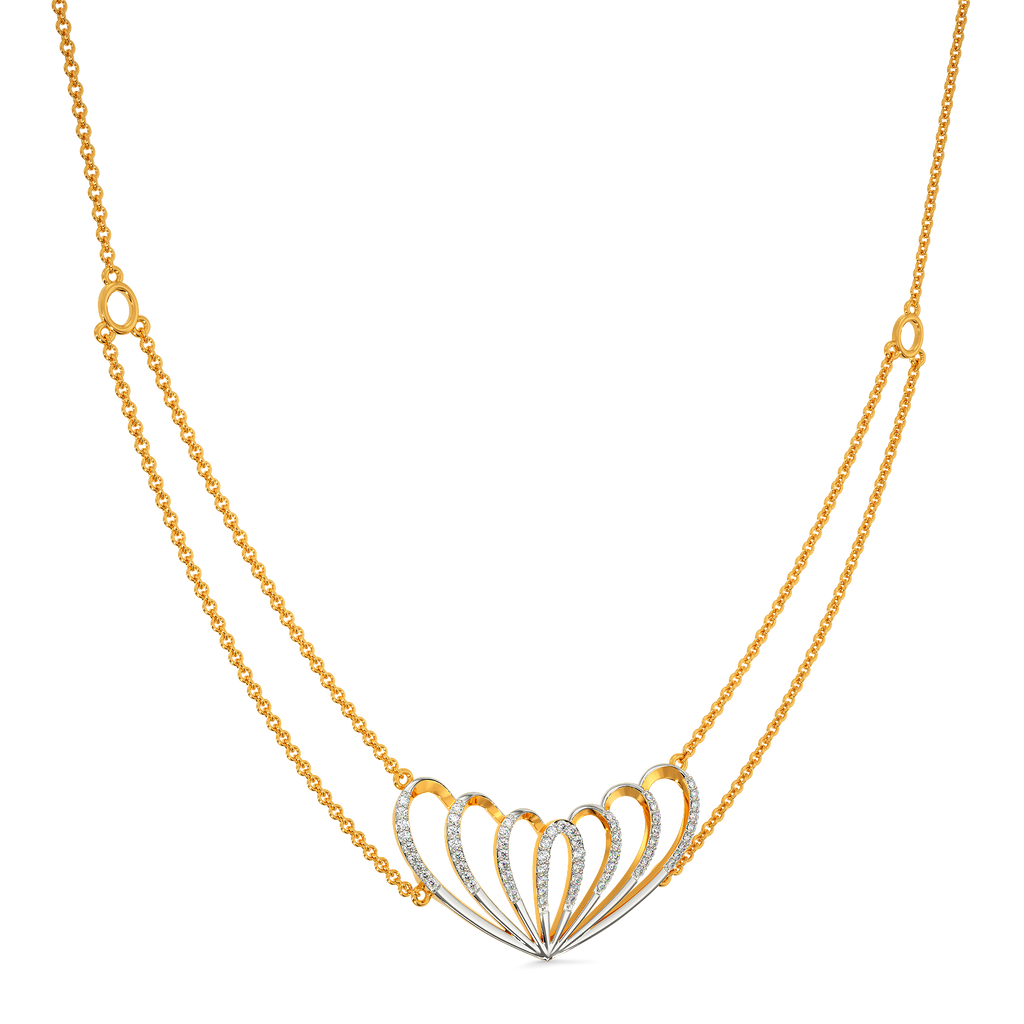 Dramatic Bounce Diamond Necklaces