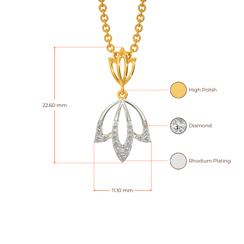 Tune Of The Lotus Diamond Pendants