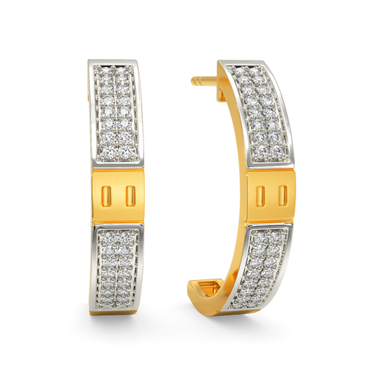 Funky Functional Diamond Earrings
