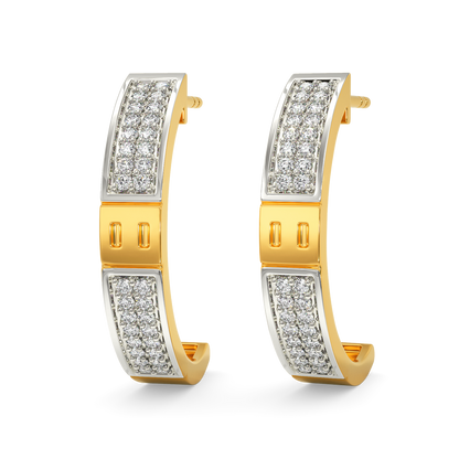 Funky Functional Diamond Earrings