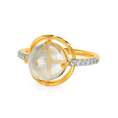 Quartz Aura Diamond Rings