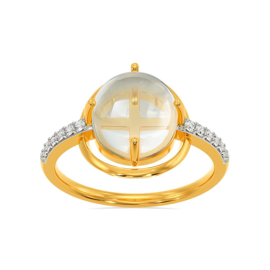 Quartz Aura Diamond Rings