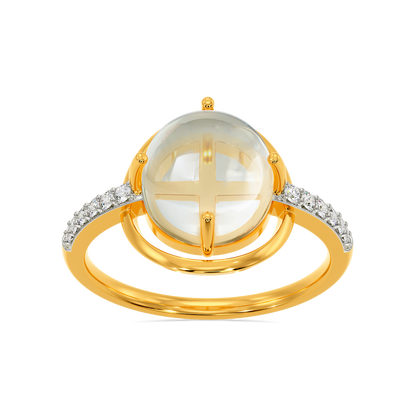 Quartz Aura Diamond Rings