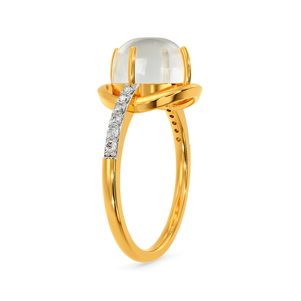 Quartz Aura Diamond Rings