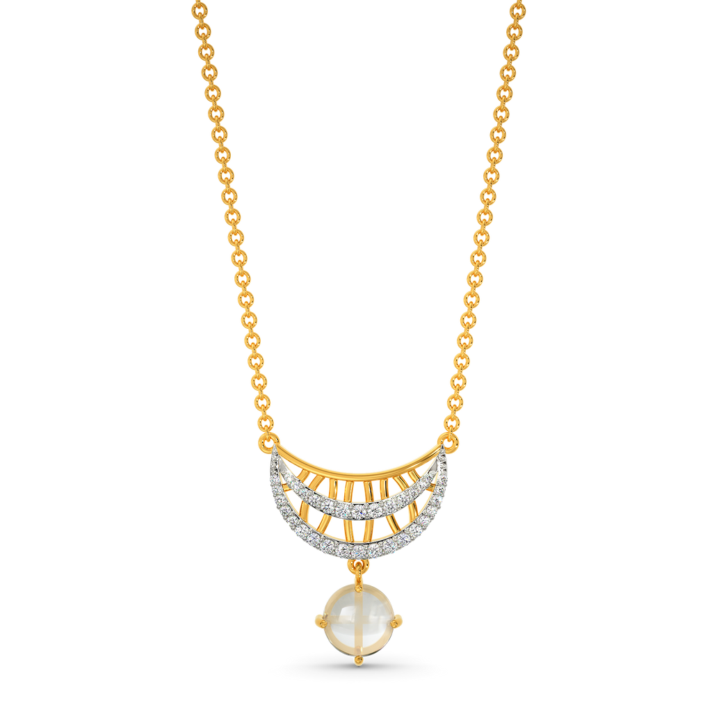 Quartz Aura Diamond Necklaces