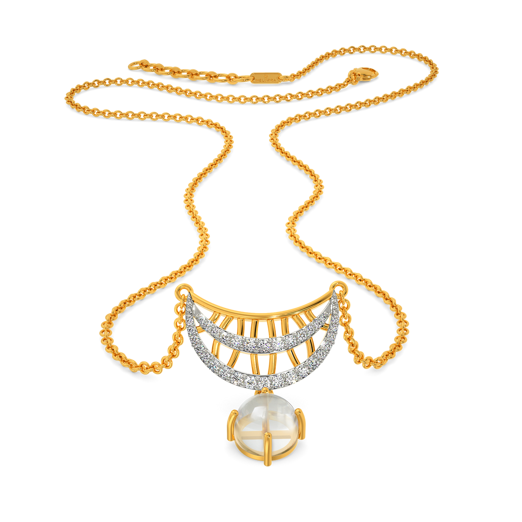 Quartz Aura Diamond Necklaces