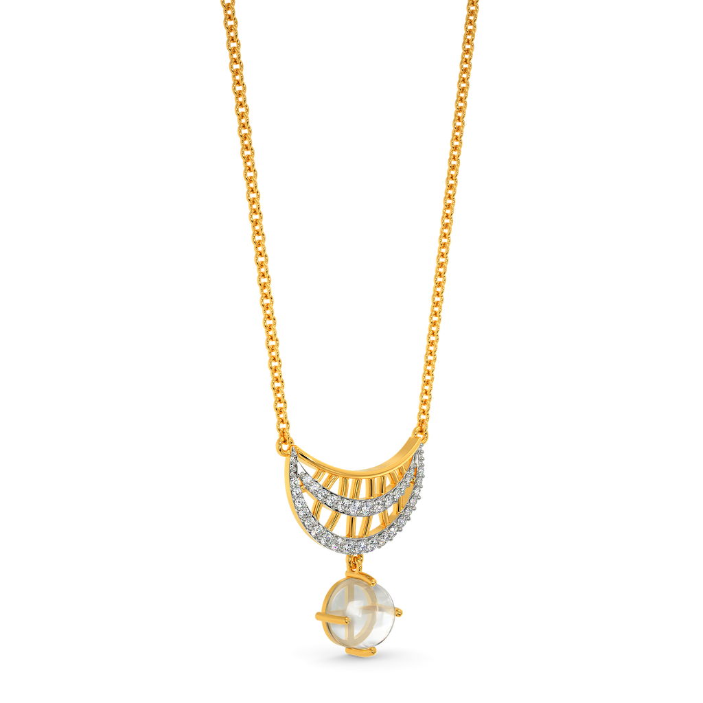 Quartz Aura Diamond Necklaces
