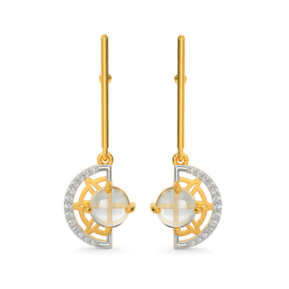 Clear Horizon Diamond Earrings