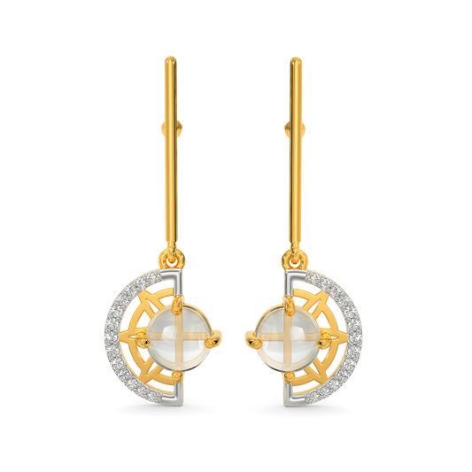 Clear Horizon Diamond Earrings