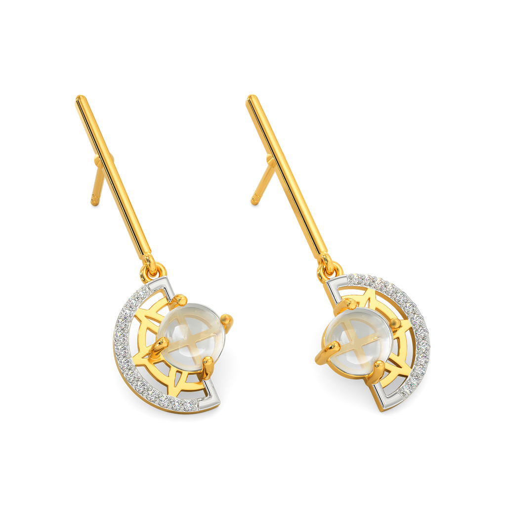 Clear Horizon Diamond Earrings