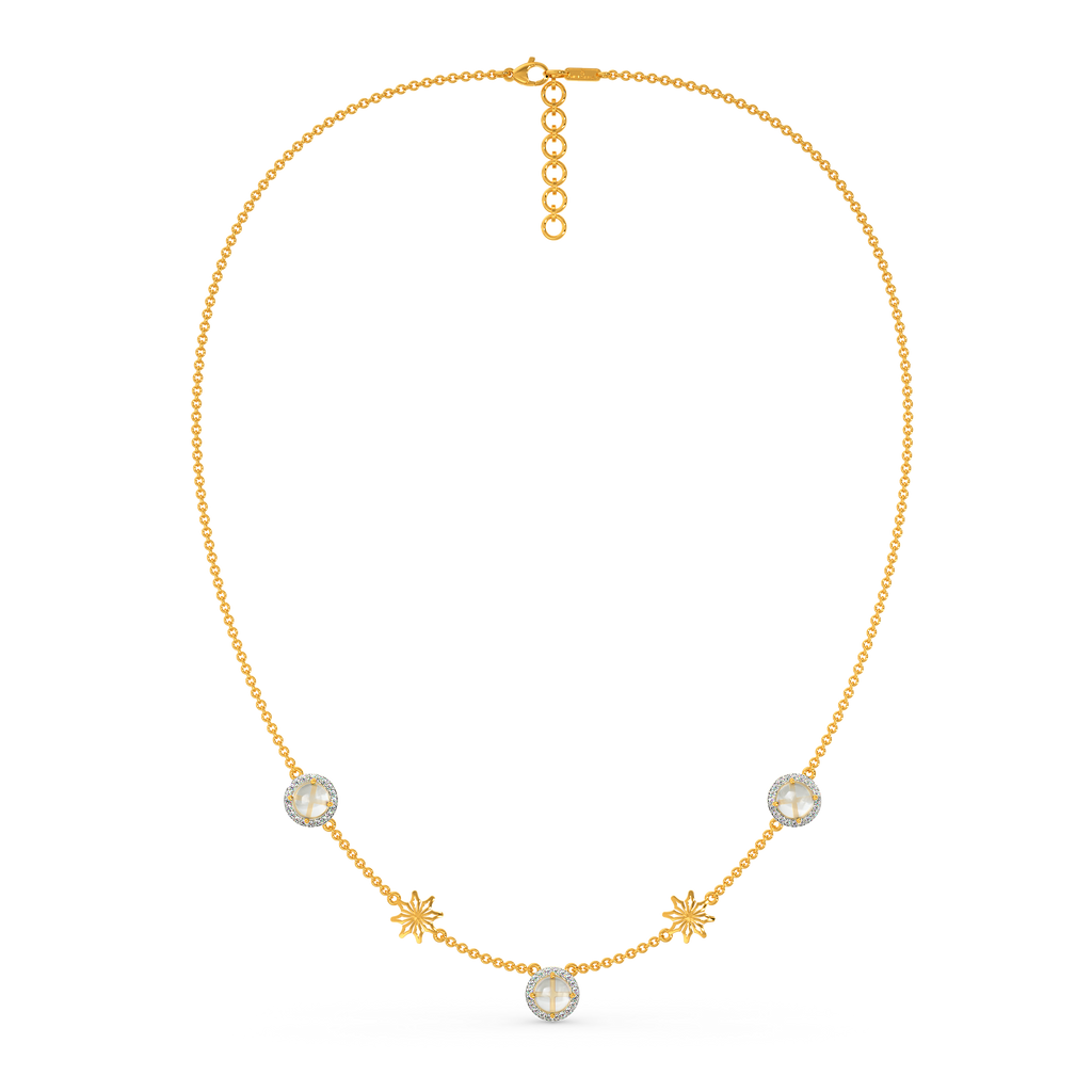 White Halo Diamond Necklaces
