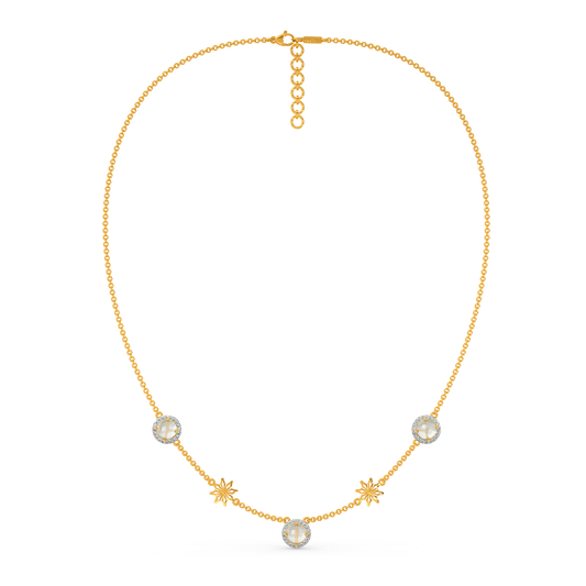 White Halo Diamond Necklaces