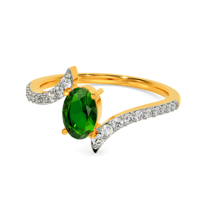 Green Spark Diamond Rings