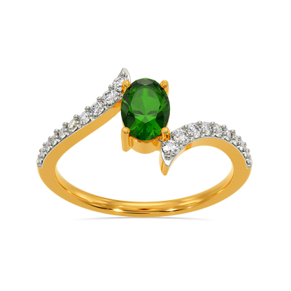 Green Spark Diamond Rings