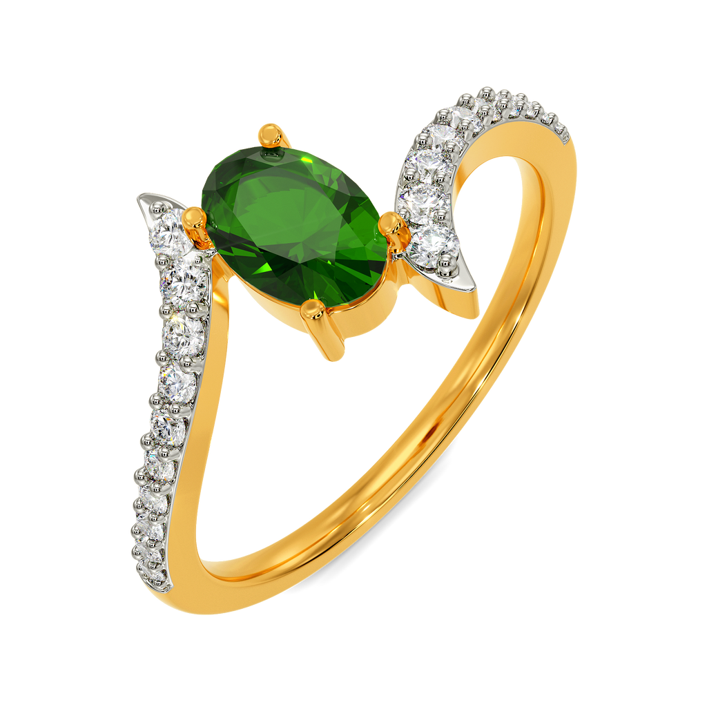 Green Spark Diamond Rings