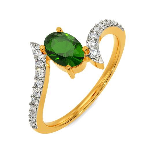 Green Spark Diamond Rings