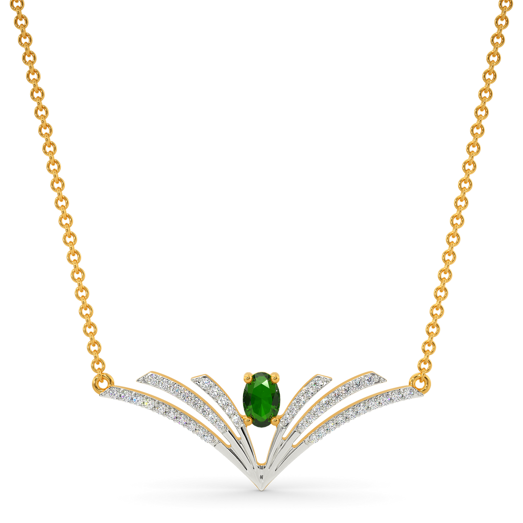 Green Spark Diamond Necklaces