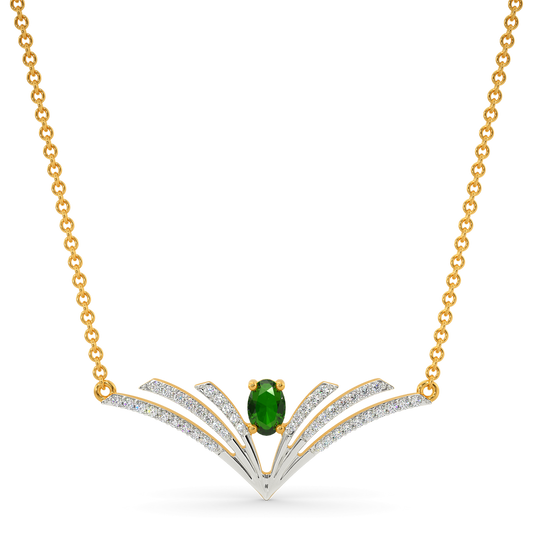 Green Spark Diamond Necklaces