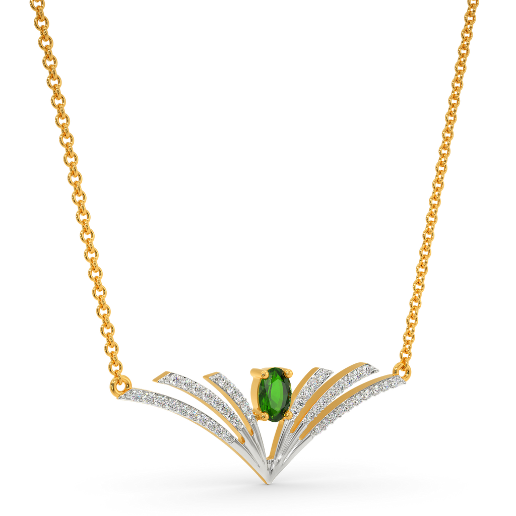 Green Spark Diamond Necklaces