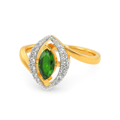 Green Bliss  Diamond Rings