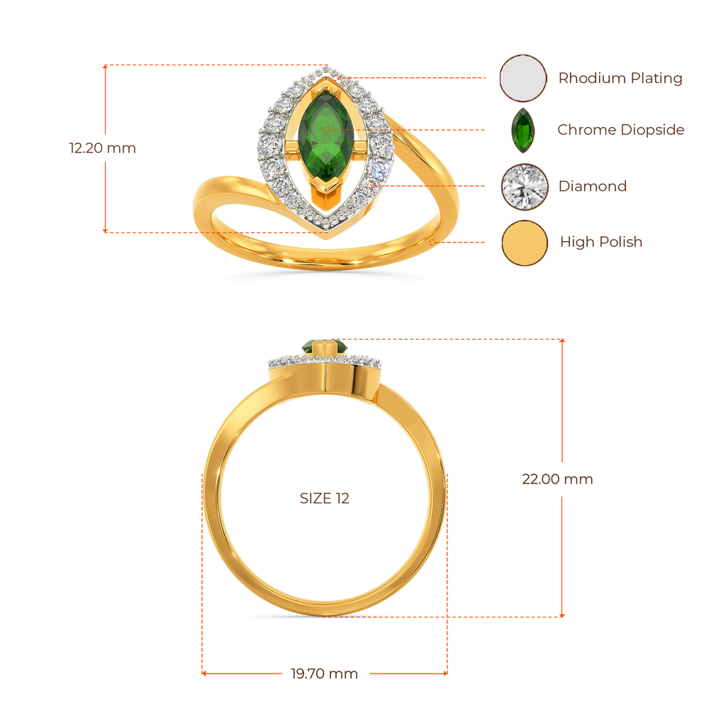 Green Bliss  Diamond Rings