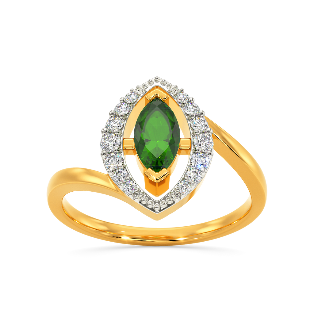 Green Bliss  Diamond Rings
