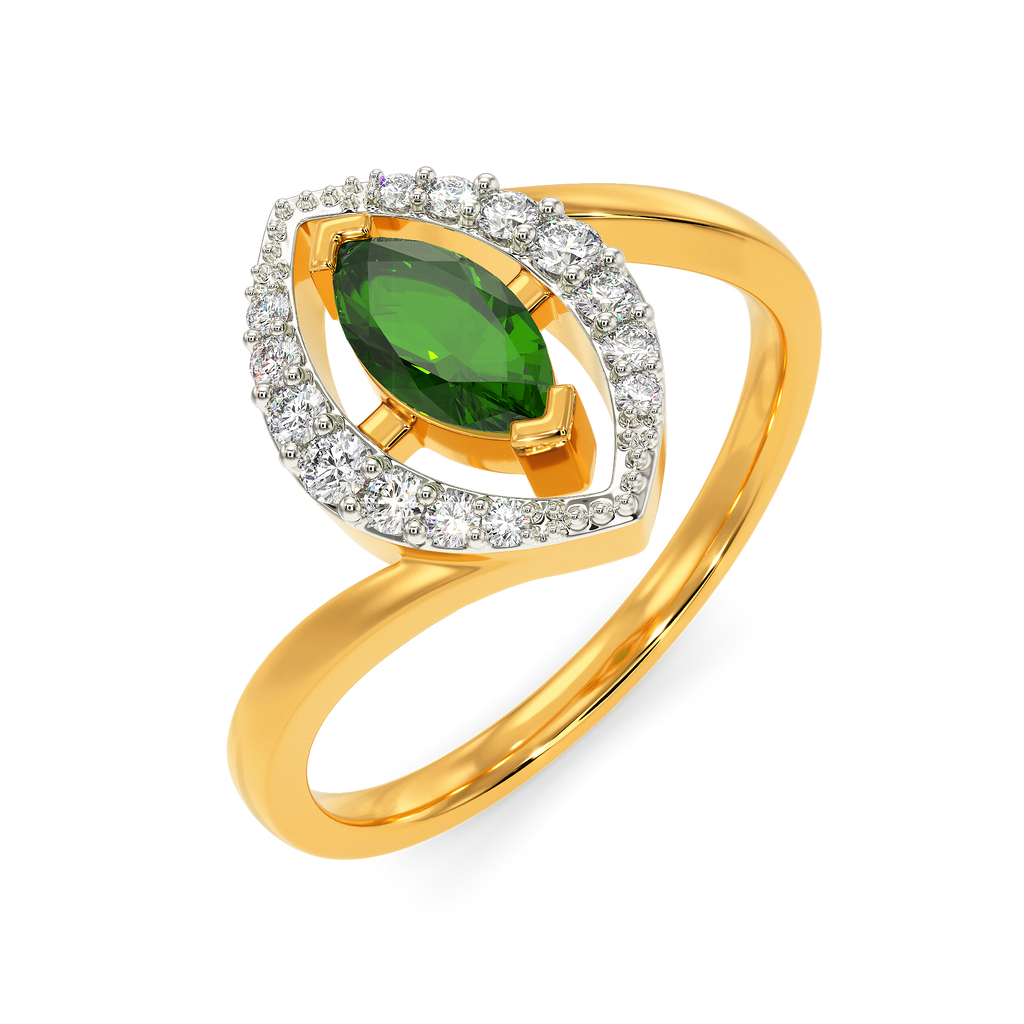 Green Bliss  Diamond Rings