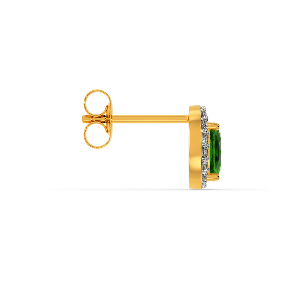 Green Glow Diamond Earrings