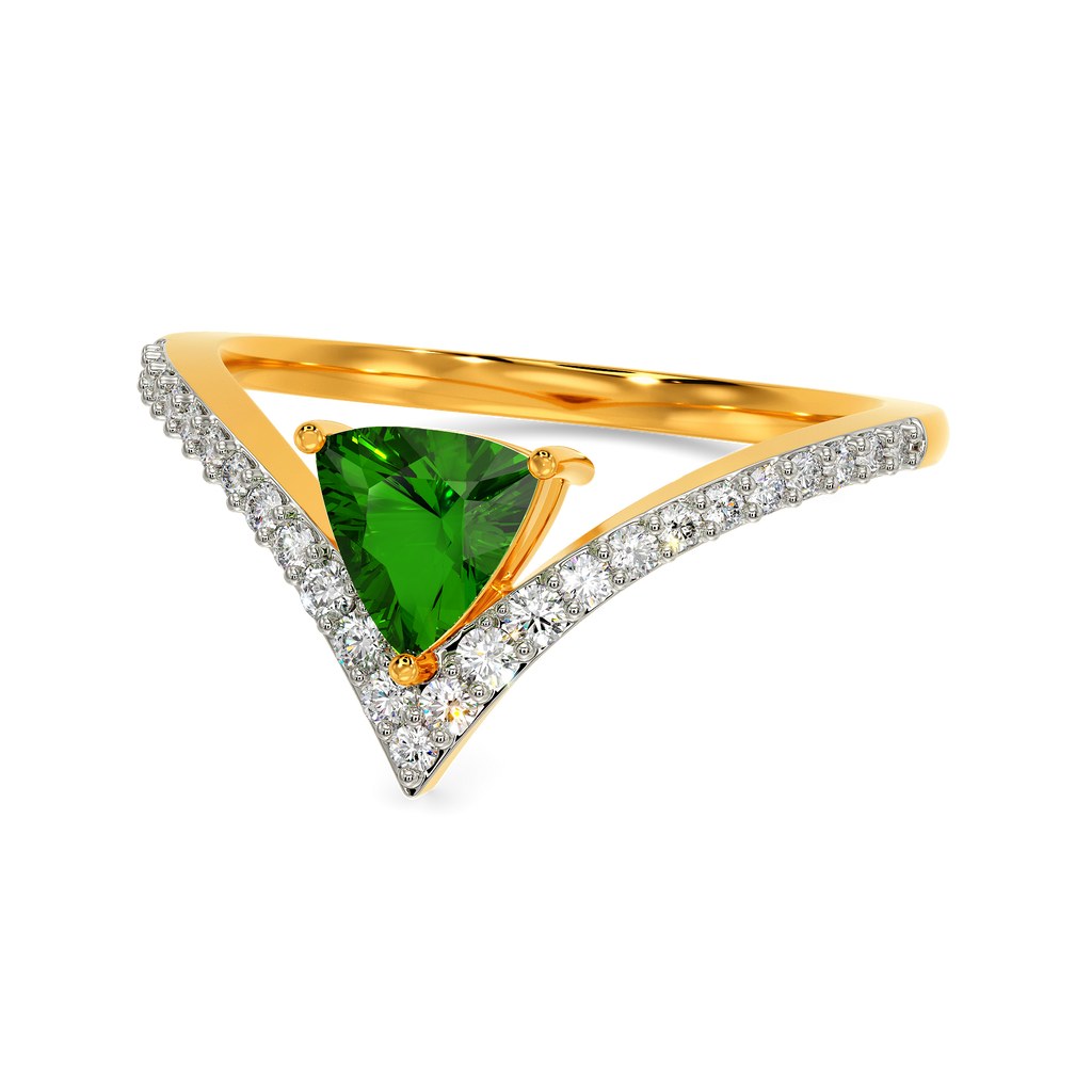 Vibin To Green Diamond Rings