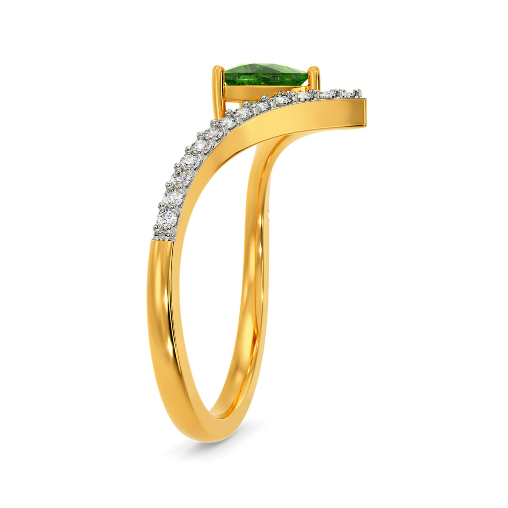 Vibin To Green Diamond Rings