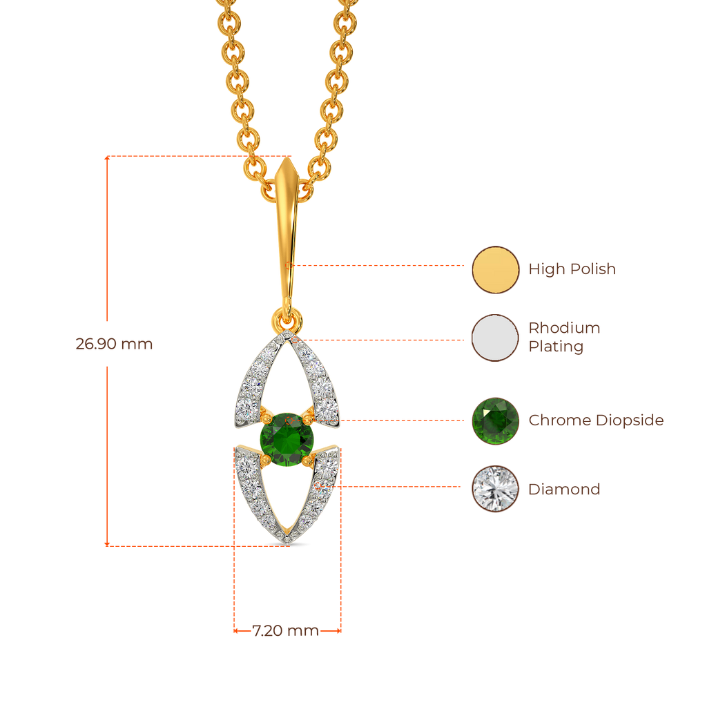 Green Symphony Diamond Pendants