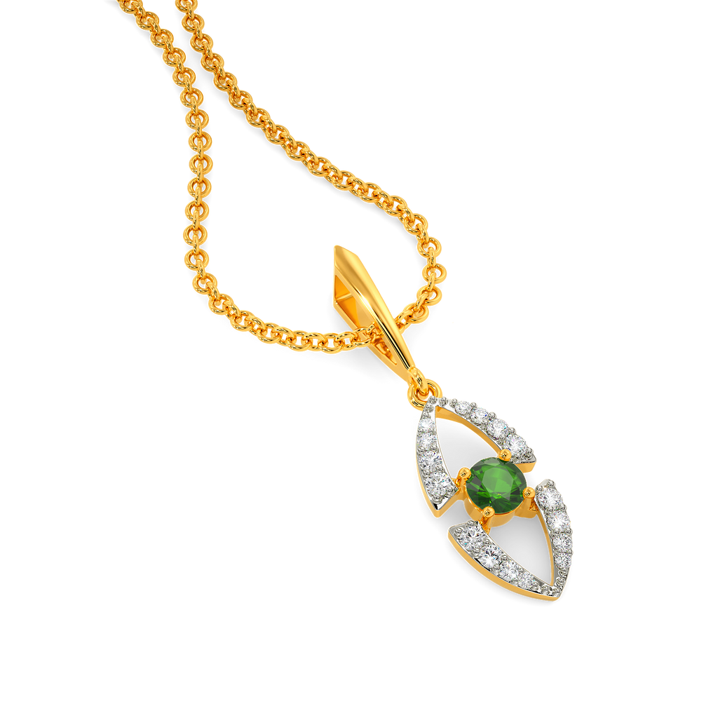 Green Symphony Diamond Pendants