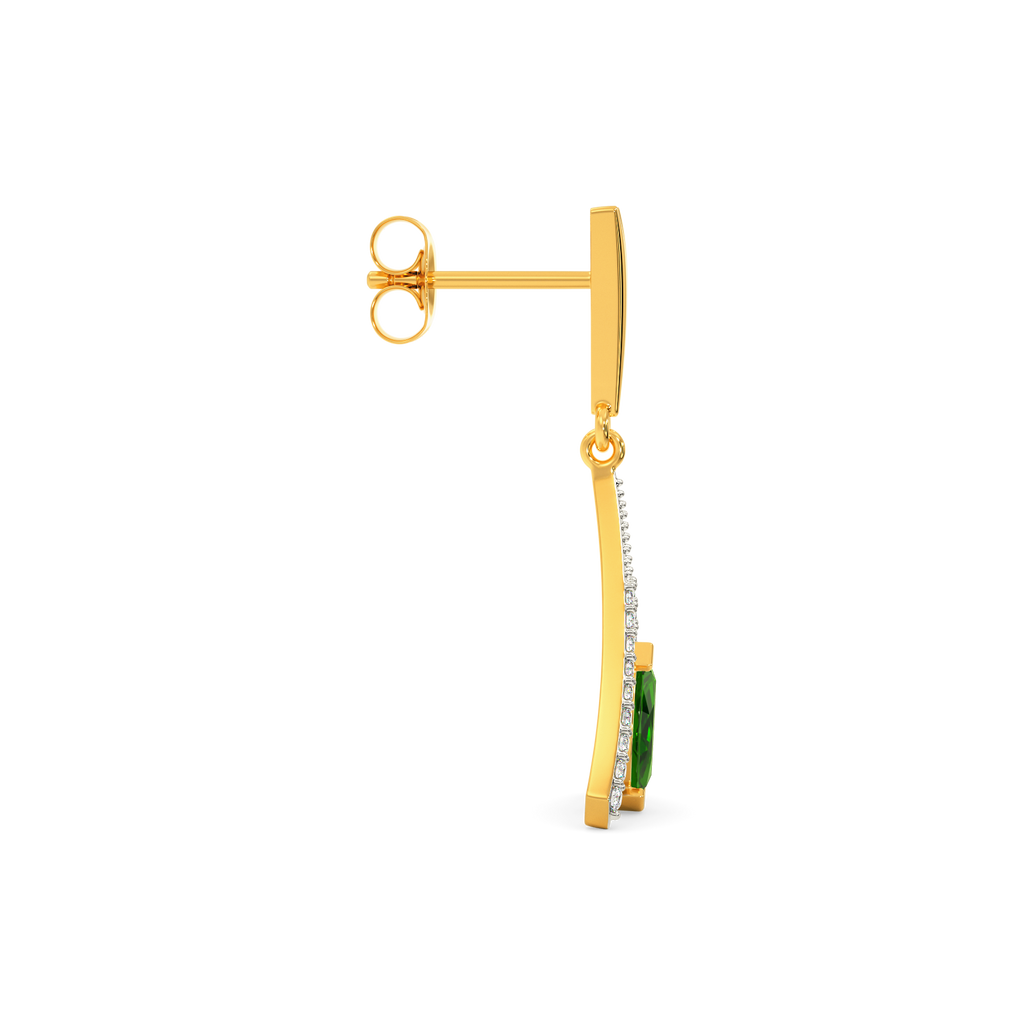 Green Vibes Only Diamond Earrings