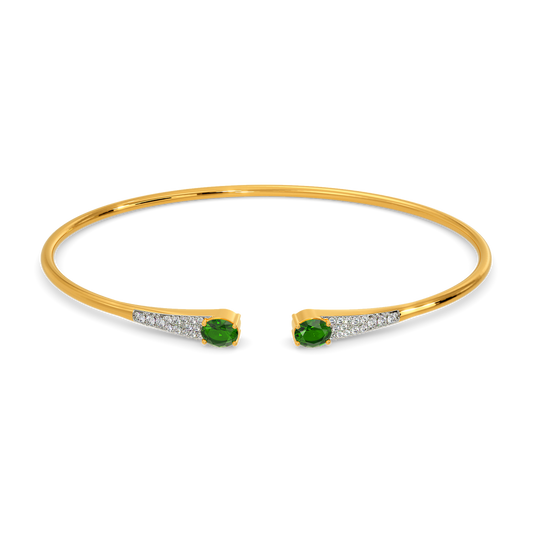 Green Zen Diamond Bangles