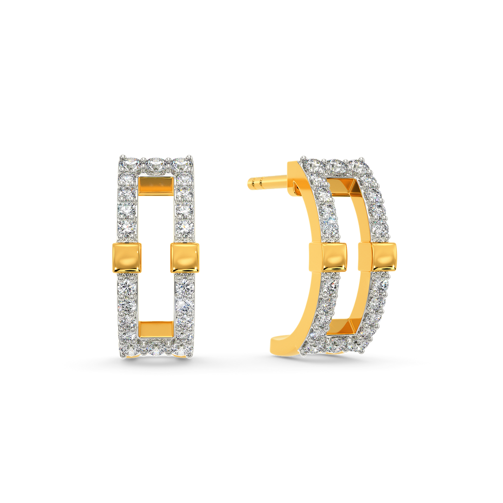 Bold Balance Diamond Earrings