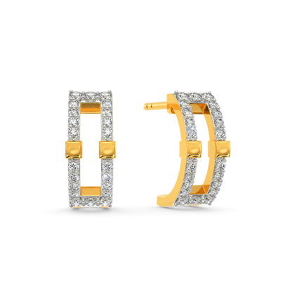 Bold Balance Diamond Earrings