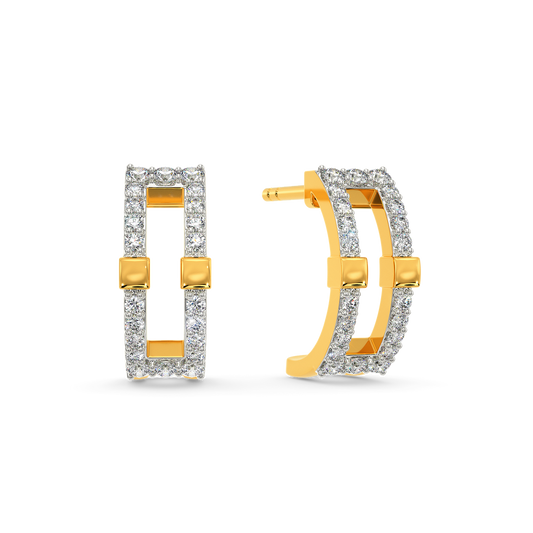 Bold Balance Diamond Earrings