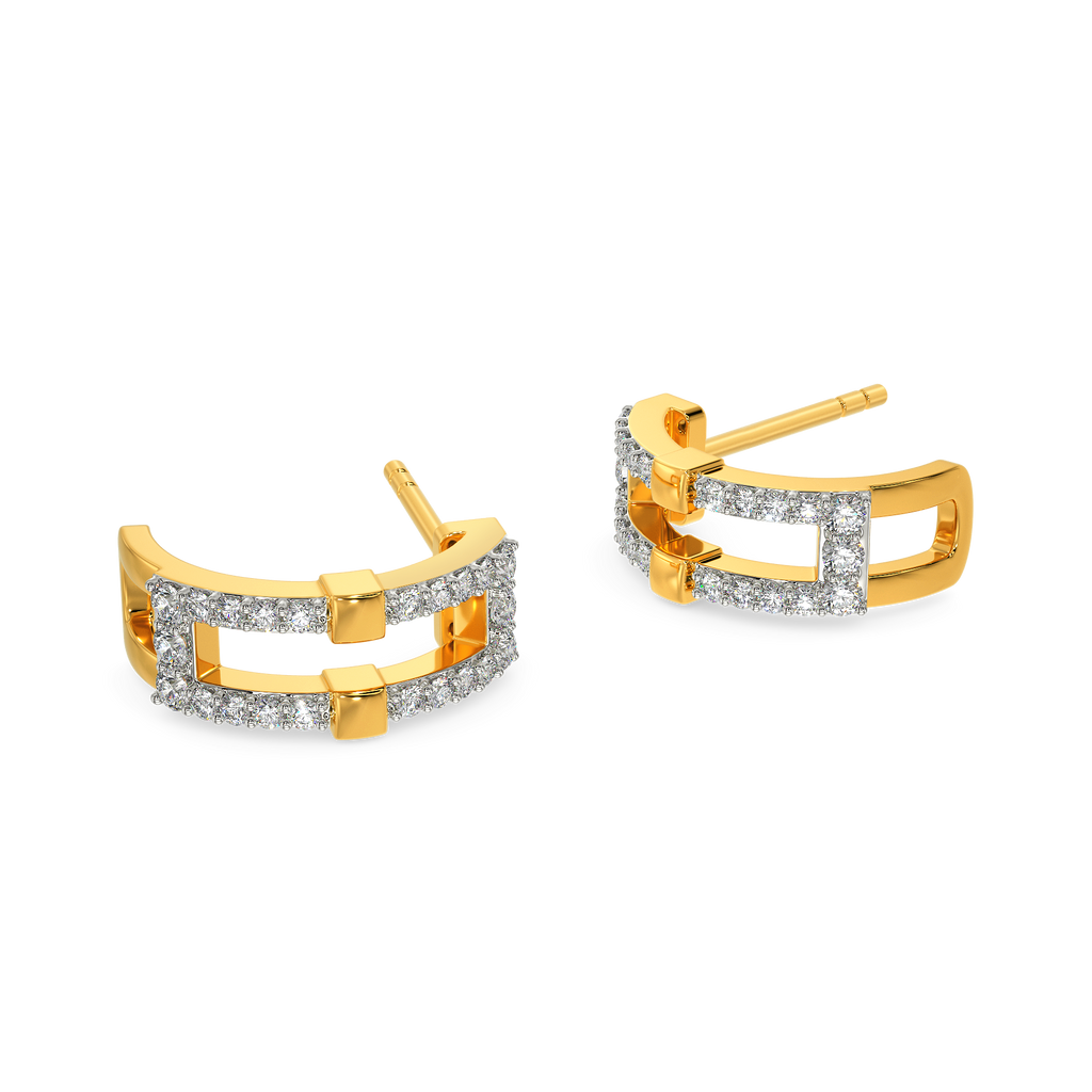 Bold Balance Diamond Earrings