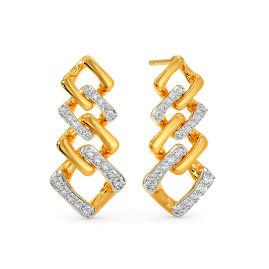 Rhomsy Chainsy Diamond Earrings