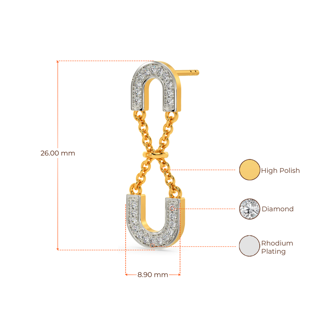 Stringed Together Diamond Earrings