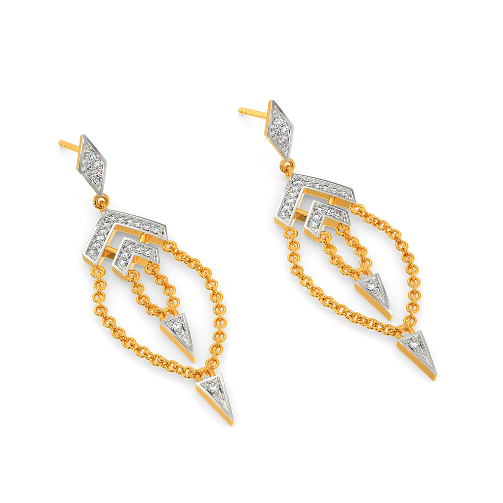 Struck A String Diamond Earrings