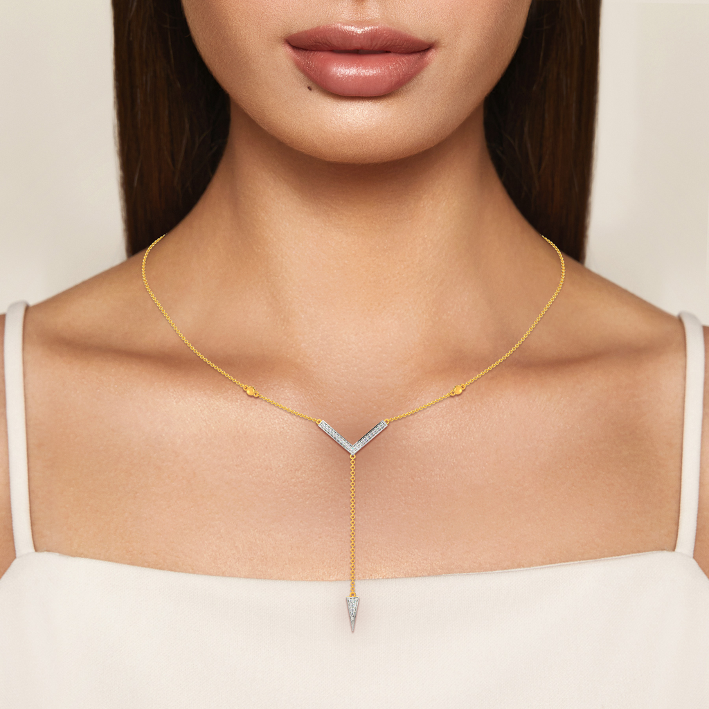 Struck A String Diamond Necklaces