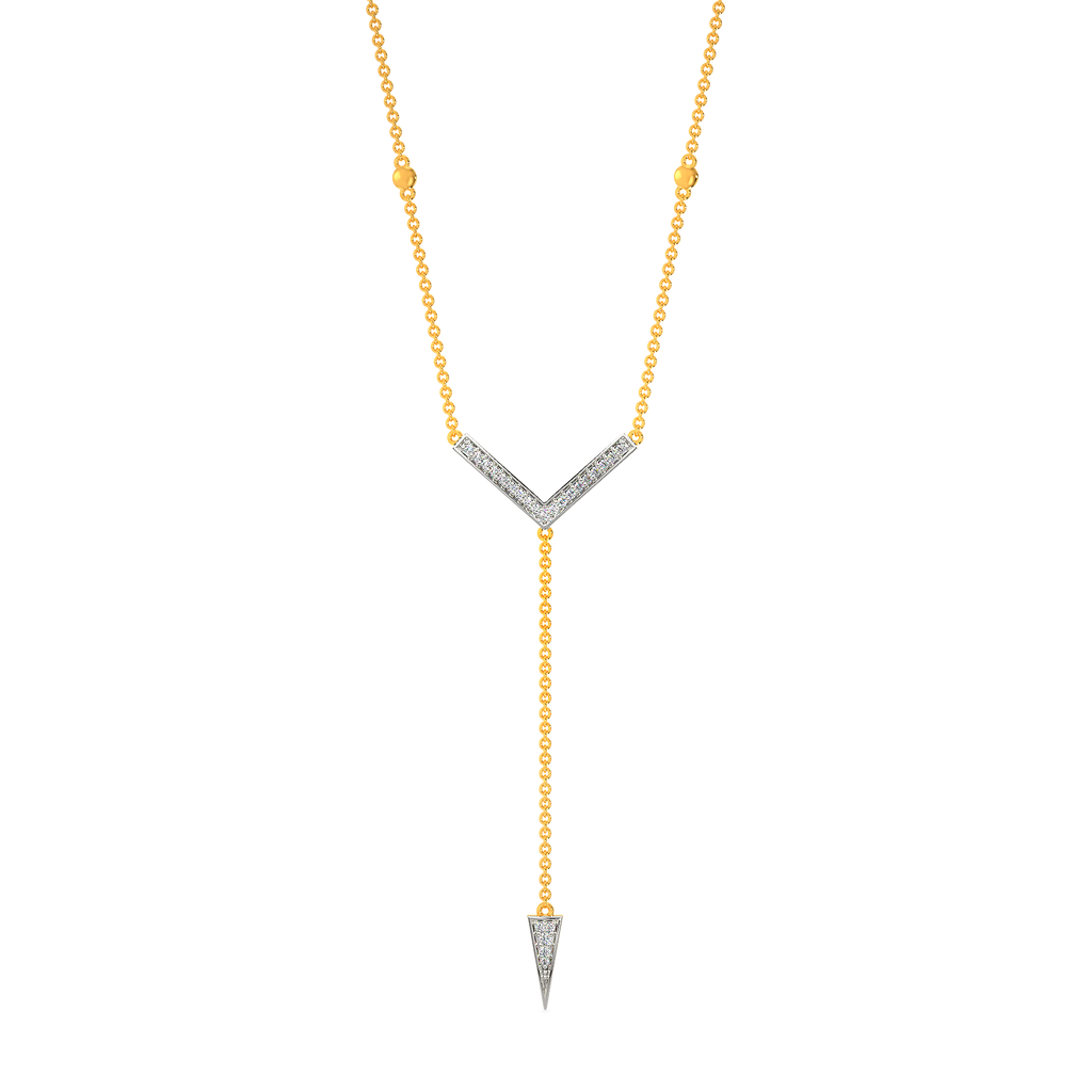 Struck A String Diamond Necklaces