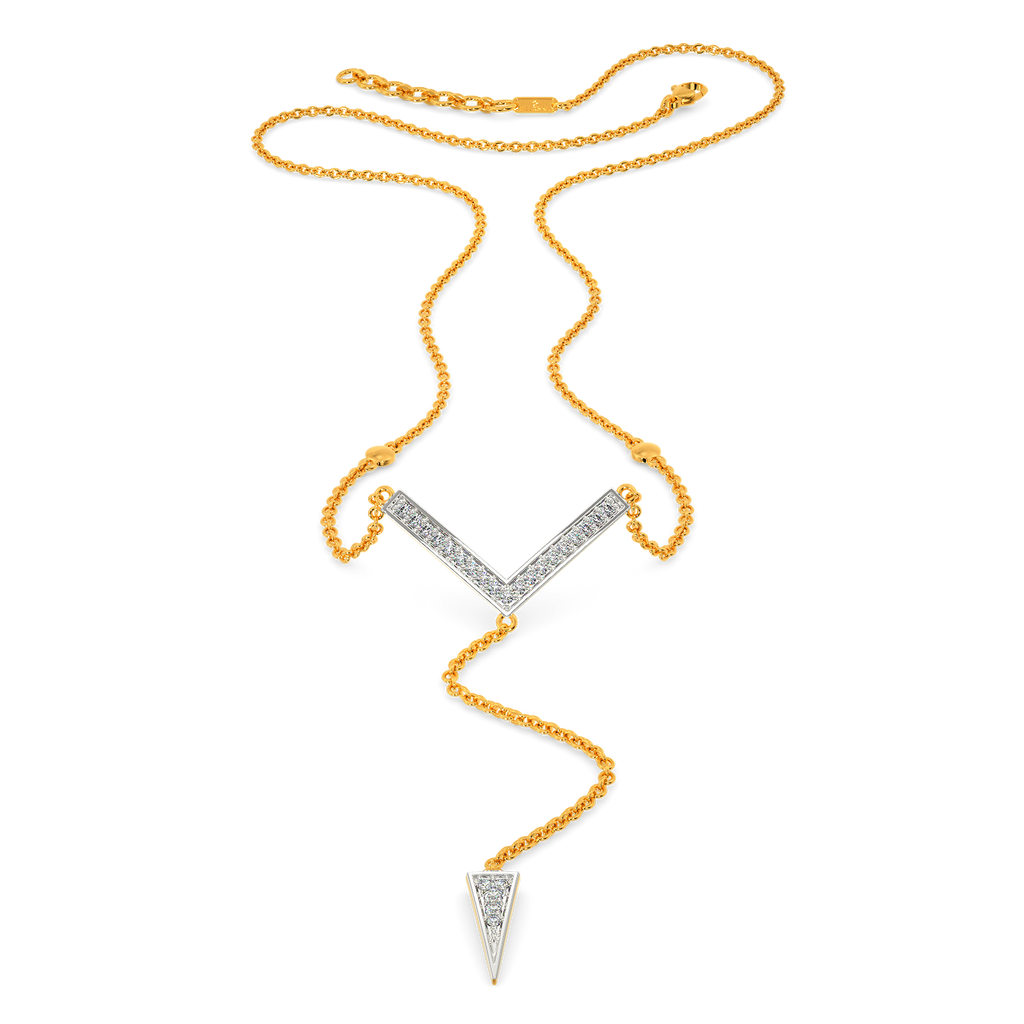 Struck A String Diamond Necklaces